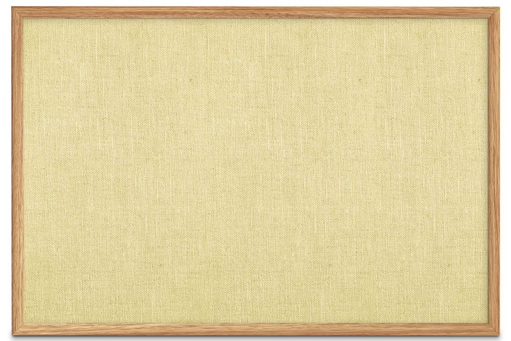Oak Framed Burlap Weave Vinyl Tackboard