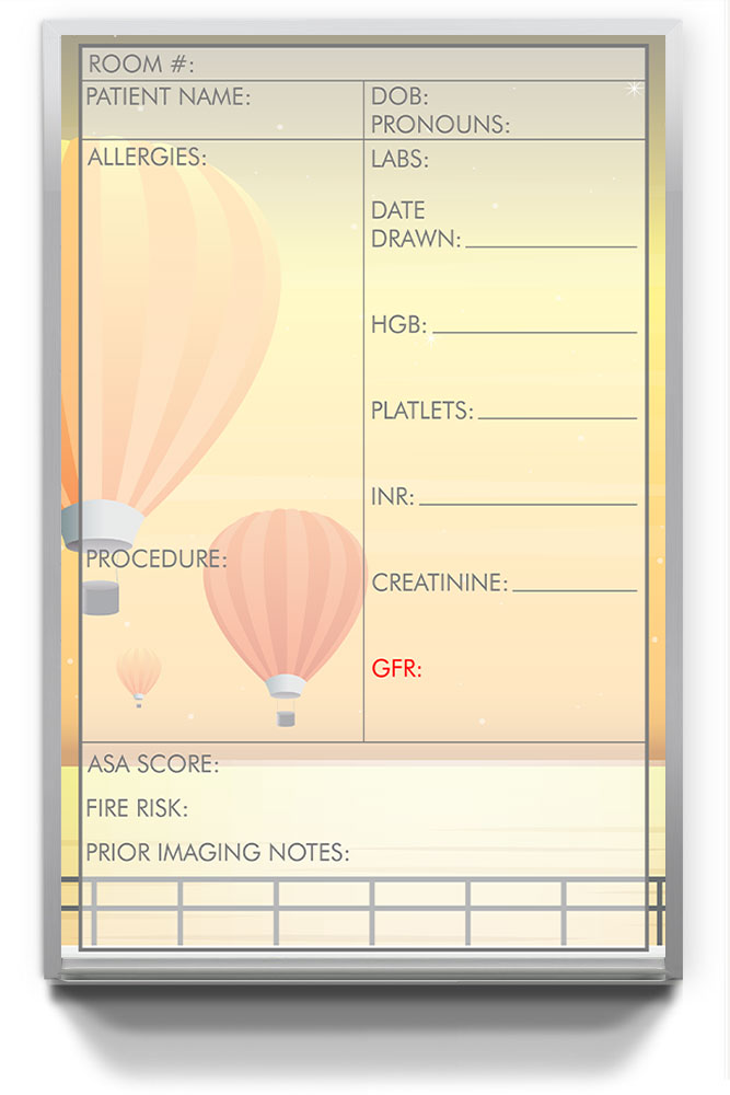 Patient Room Dry Erase Boards