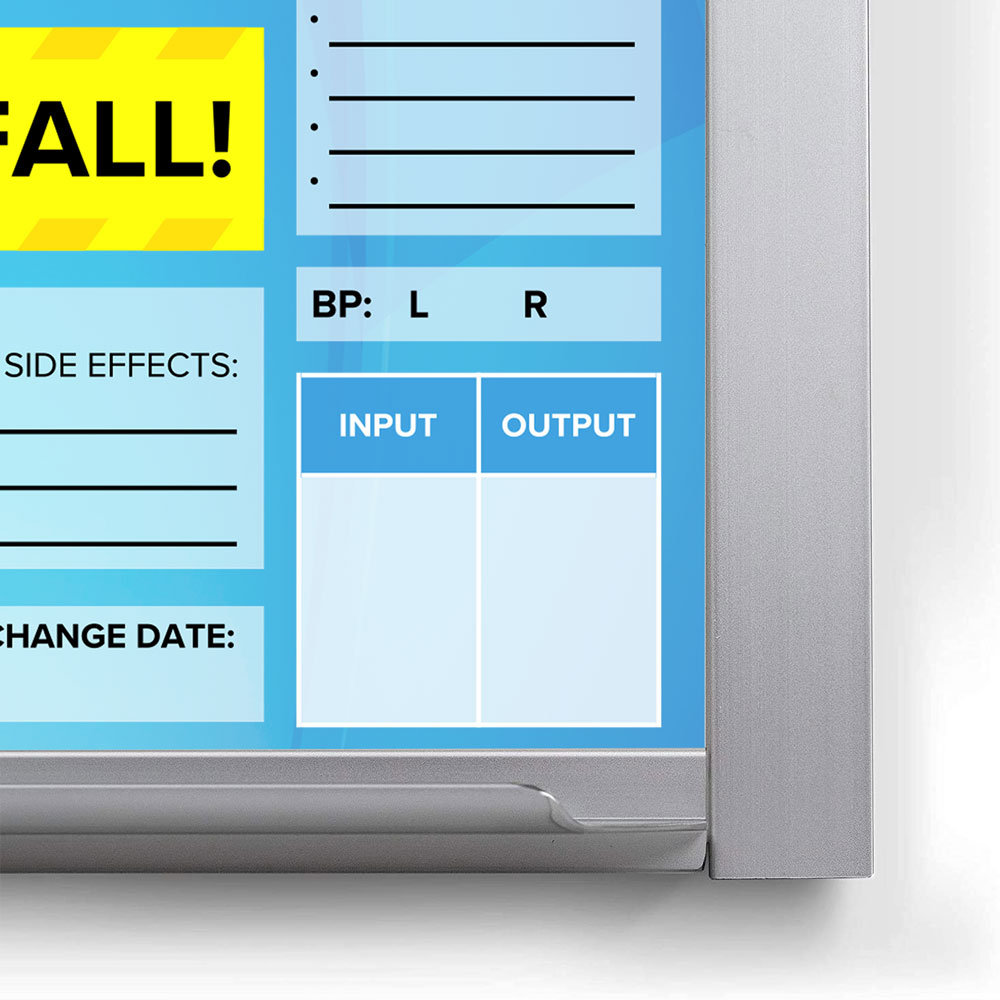 Custom Printed Patient Room Dry Erase Boards Hospital Whiteboards