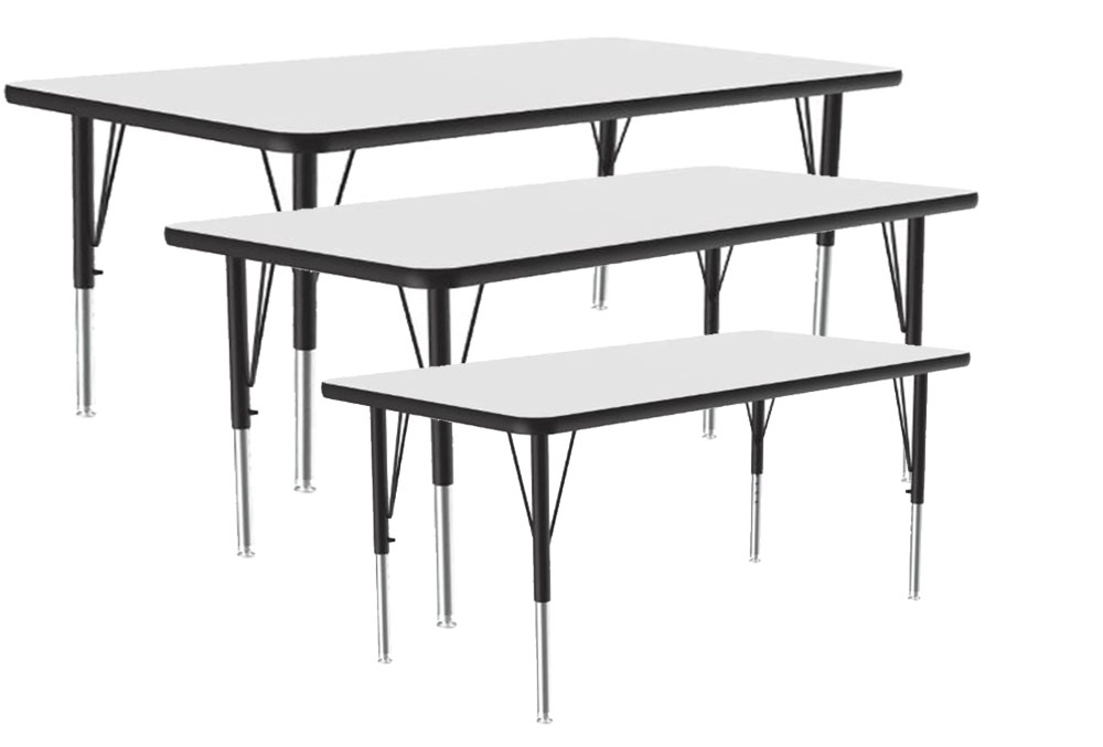 Rectangular Dry Erase Activity Table, Whiteboard Surface