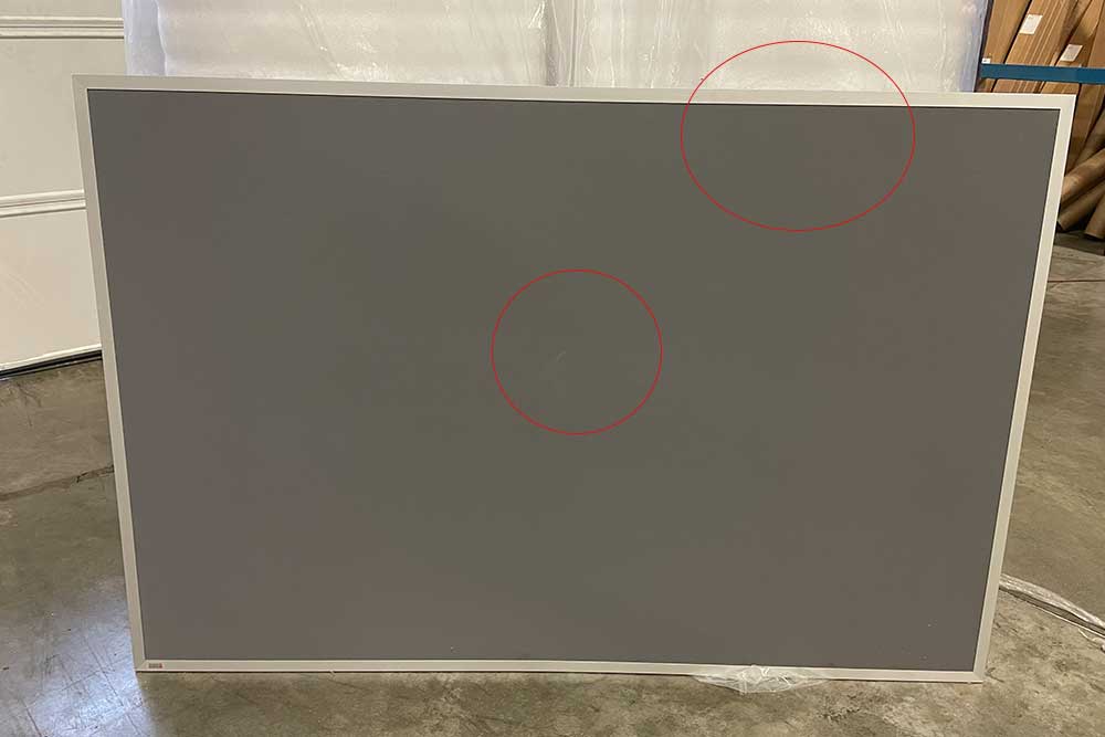 Scratch and Dent Gray Cork board