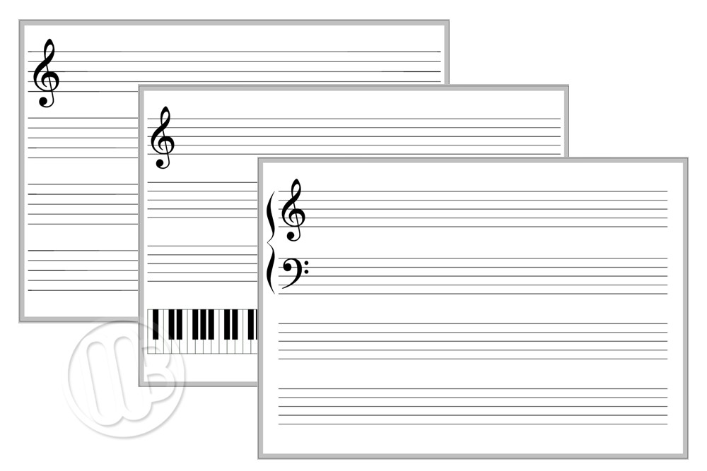 Musical Dry Erase Board Staff Lines