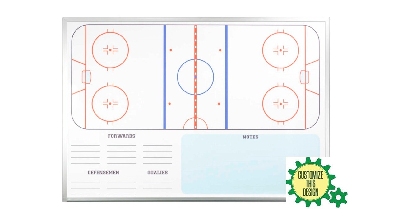 Wall Mounted Hockey Dry Erase Boards