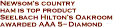Newsom's country
ham is top product
Seelbach Hilton's Oakroom
awarded AAA 5-Diamond