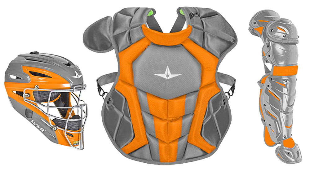 Sale! Buy AllStar Axis Pro S7 Youth Graphite/Orange Catcher's Kit