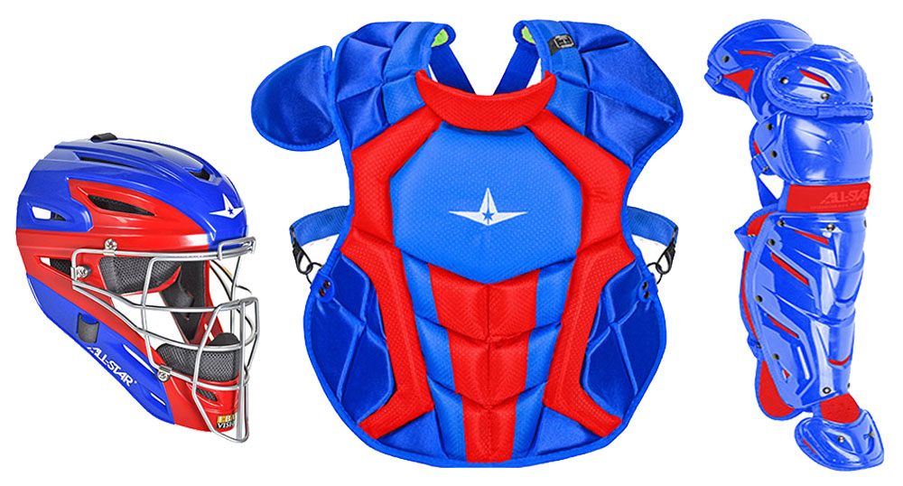 Sale! Buy AllStar Axis Pro S7 Intermediate Royal/Scarlet Catcher's Kit CKCC1216S7XROSC REVIEWS