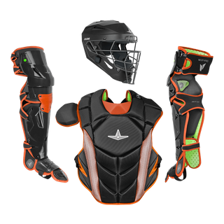 Casque De Catcher All Star MVP-2500 - Taille 7-7 1/2 - Noir/Orange - Occasion