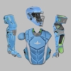 All-Star MVP-Pro Adult Sky Blue/Graphite Catcher's Set CKCC-5-SB/GPH