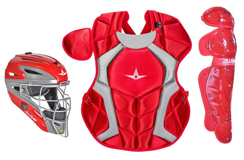 Sale! Buy AllStar S7 Axis Pro Adult Scarlet Catcher's Kit CKCCPRO1XSC