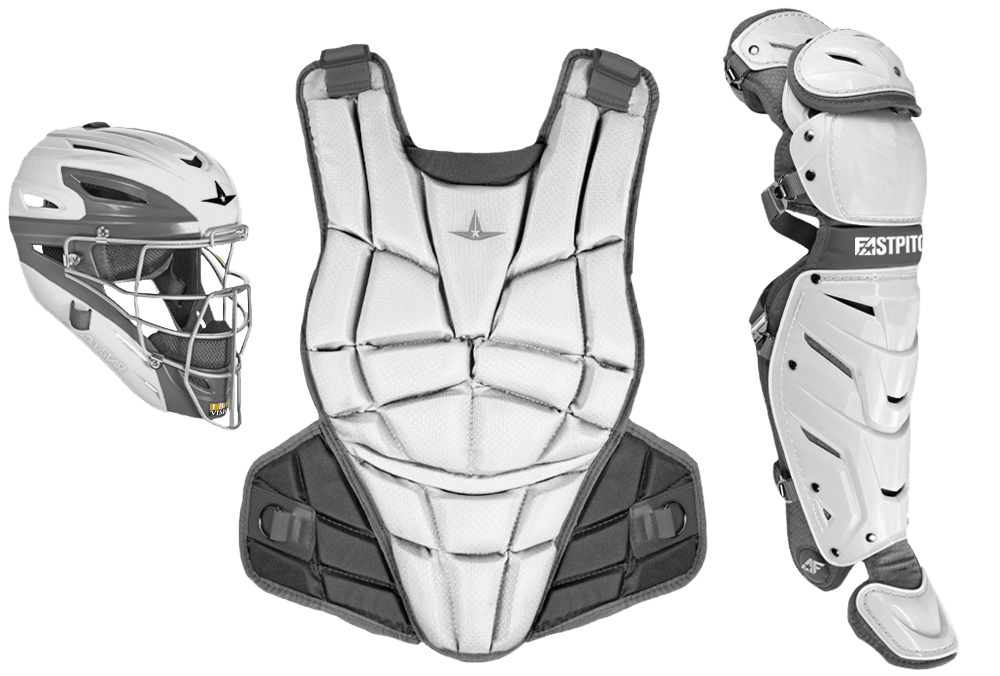Sale! Buy AllStar AFX Fastpitch Large White/Graphite Catcher's Set CKW
