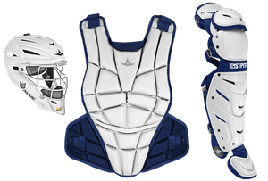 All-Star AFX Fastpitch Large White/Navy Catcher's Set CKW-AFX-WHNA-L