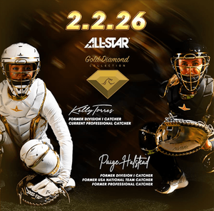 All-Star Paige Halstead PHX Gold Diamond Collection Medium Black Catcher's Set CKW-PHX-GDC-M-BK