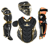 All-Star Paige Halstead PHX Gold Diamond Collection Small Black Catcher's Set CKW-PHX-GDC-BK
