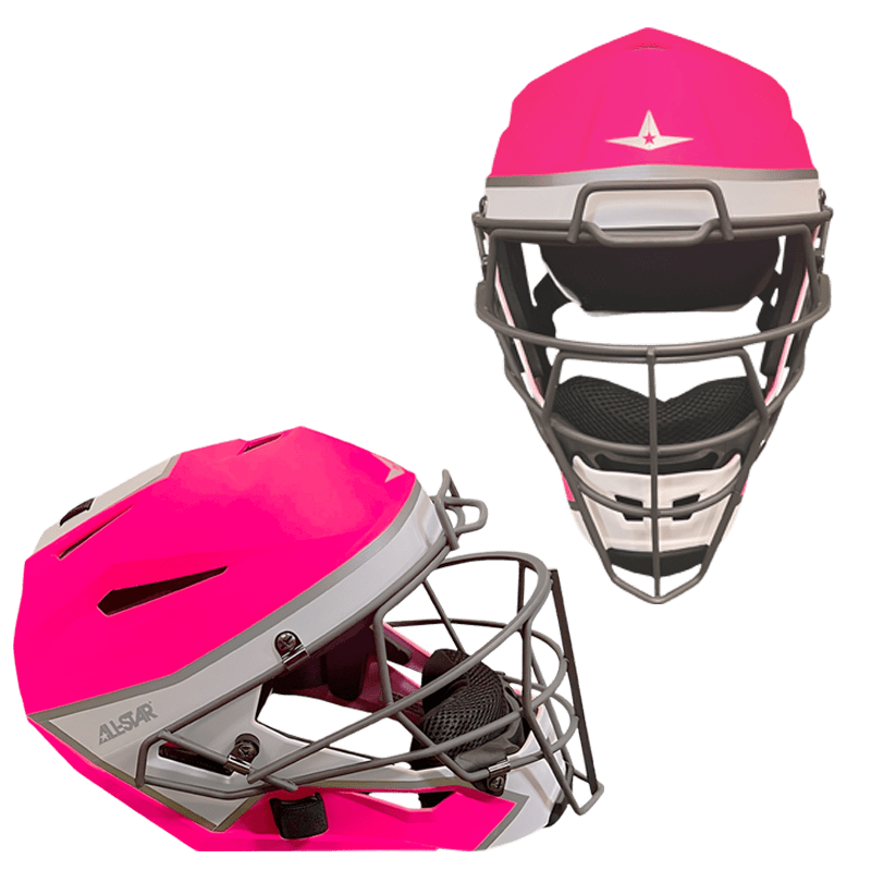 MVP Pro Catcher Helmet Front & Side Detail