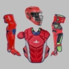 All-Star MVP Pro Intermediate Scarlet/Navy Catcher's Set CKCC-5-SC/NA