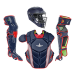 All-Star MVP Pro Intermediate Navy/Scarlet Catcher's Set CKCC-5-NA/SC