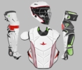 All-Star MVP Pro Short Fuse Redline Enforcer Intermediate White/Black/Scarlet Catcher's Set CKCC-5-SF-WH/BK/SC