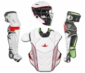 All-Star MVP Pro Short Fuse Redline Enforcer Intermediate White/Black/Scarlet Catcher's Set CKCC-5-SF-WH/BK/SC