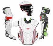 All-Star MVP Pro Short Fuse Redline Enforcer Adult White/Black/Scarlet Catcher's Set CKCC-5-SF-WH/BK/SC