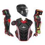 All-Star MVP-Pro Youth Black/Scarlet Catcher's Set CKCC-5-BK/SC