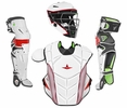 All-Star MVP Pro Short Fuse Redline Enforcer Youth White/Black/Scarlet Catcher's Set CKCC-5-SF-WH/BK/SC