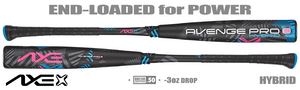 Axe Bat Avenge Pro 3 2-5/8" BBCOR Bat w/Flared Handle L130M-FLR -3oz (2025)