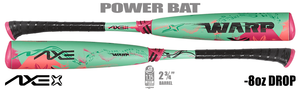Axe Bat Warp 2-3/4" Big Barrel USSSA Bat w/Flared Handle L173P-FLR -8oz (2025)