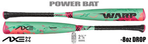 Axe Bat Warp 2-3/4" Big Barrel USSSA Bat w/Flared Handle L173P-FLR -8oz (2025)