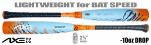Axe Bat Warp Wild 2-3/4" Big Barrel USSSA Bat w/Flared Handle L148Q-FLR -10oz (2026)