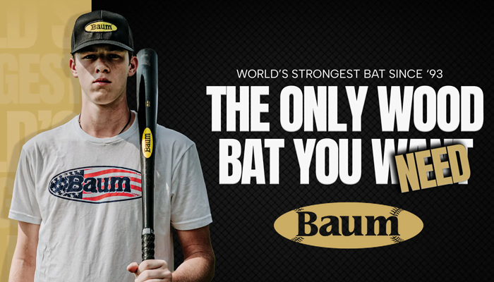Baum Gold AAA Pro Stock Maple Composite BBCOR Bat AAA-PRO -3oz BBMSGSTKPRO3-BK (2024) Lightly Used w/Warranty