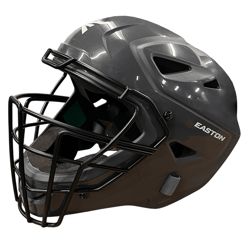 Black Magic Catcher Helmet Left Side Detail