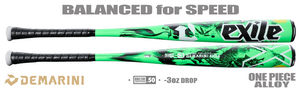 DeMarini Exile Samurai 2-5/8" BBCOR Bat WBD2652010 -3oz (2026)