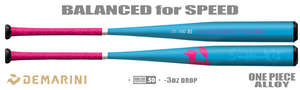 DeMarini Voodoo One "Blue Cotton Candy" 2-5/8" BBCOR Bat WBD2527010 -3oz (2025)