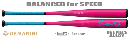 DeMarini Voodoo One "Pink Cotton Candy" 2-5/8" BBCOR Bat WBD2527010 -3oz (2025)