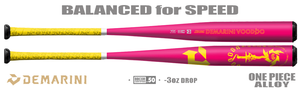 DeMarini Voodoo One "Pink Lemonade" 2-5/8" BBCOR Bat WBD2527010 -3oz (2025)