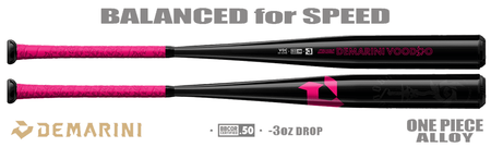 DeMarini Voodoo One "Miami Vice" 2-5/8" BBCOR Bat WBD2527010 -3oz (2025)