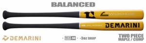 DeMarini The Woods Maple/Composite BBCOR Bat WBD2723010 -3oz (2027)