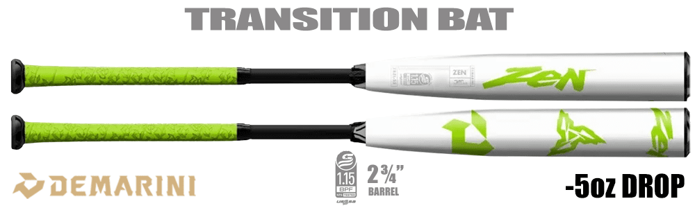 2025 DeMarini Zen Custom White/Blue USSSA Baseball Bat - Bats Plus
