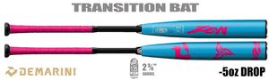 DeMarini Zen "Blue Cotton Candy" 2-3/4" Big Barrel USSSA Bat BIDL2TXCRF -5oz (2025)
