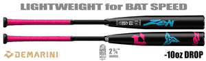 DeMarini Zen "Miami Vice" 2-3/4" Big Barrel USSSA Bat BID9IQF084 -10oz (2025)