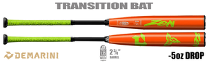 DeMarini Zen "Orange Neon POP" 2-3/4" Big Barrel USSSA Bat BIDNK5FLD -5oz (2025)