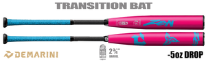 DeMarini Zen "Pink Cotton Candy" 2-3/4" Big Barrel USSSA Bat BIDXZW5WHE -5oz (2025)