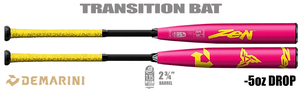 DeMarini Zen "Pink Lemonade" 2-3/4" Big Barrel USSSA Bat BIDIYLKAH2 -5oz (2025)