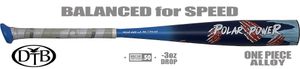Dove Tail Bats Polar Power 2-5/8" BBCOR Bat -3oz (2021)