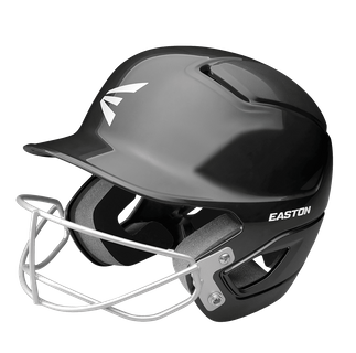 Easton Alpha Solid Black Softball Helmet w/Mask ALPBHSB-BK