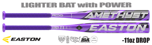 Batte De Softball Easton Amethyst FP18AMY Drop-11 - 32 Pouces, 21 Oz, Démonstration, Occasion
