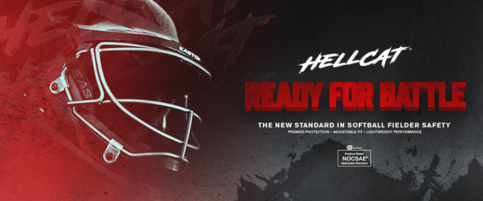 Easton Hellcat White Slowpitch Fielding Helmet E00682897-WH
