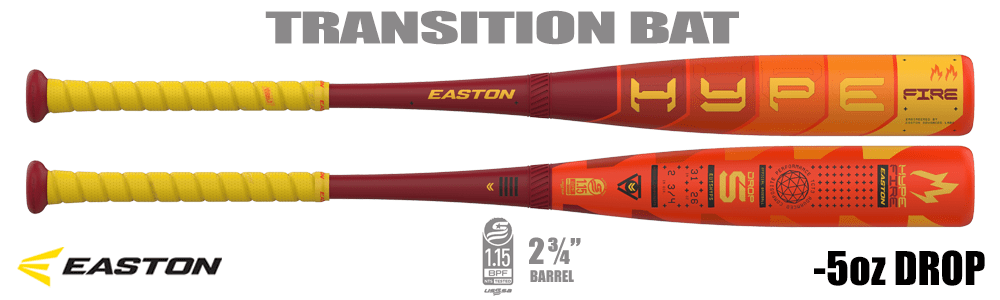 Batte Easton Hype Fire USSSA – 29 Pouces – 19 Oz – Drop -10 – Jeune – Orange