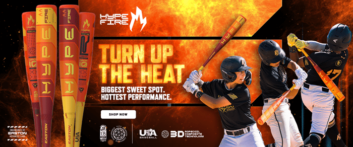 Easton Hype Fire 2-5/8" Youth USA Bat EUS5HYP8 -8oz (2025)