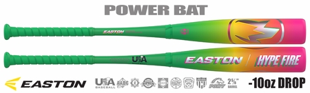 Easton Hype Fire 2-5/8" Youth USA Bat EUS6HYP10 -10oz (2026)